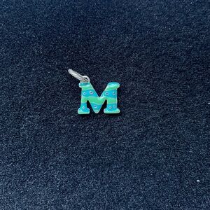 Turquoise Letter M Pendant